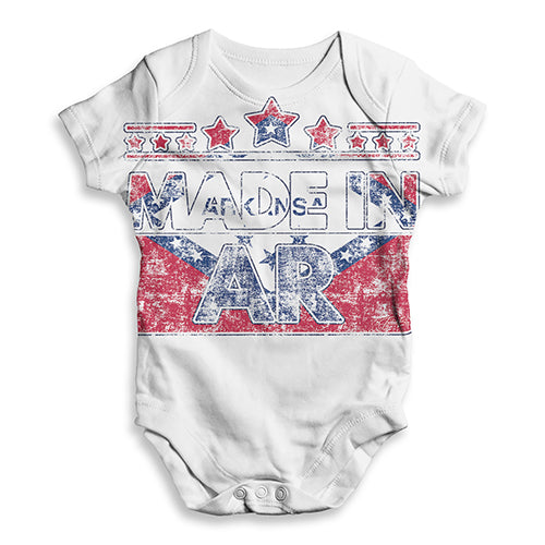 Made In AR Arkansas Baby Unisex ALL-OVER PRINT Baby Grow Bodysuit