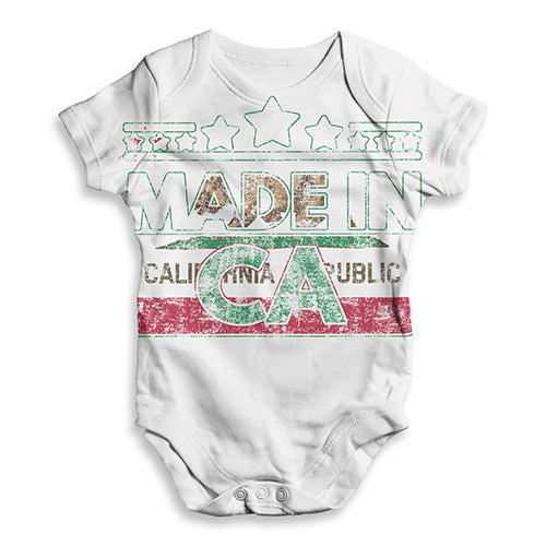 Made In CA California Baby Unisex ALL-OVER PRINT Baby Grow Bodysuit