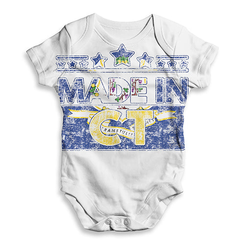 Made In CT Connecticut Baby Unisex ALL-OVER PRINT Baby Grow Bodysuit