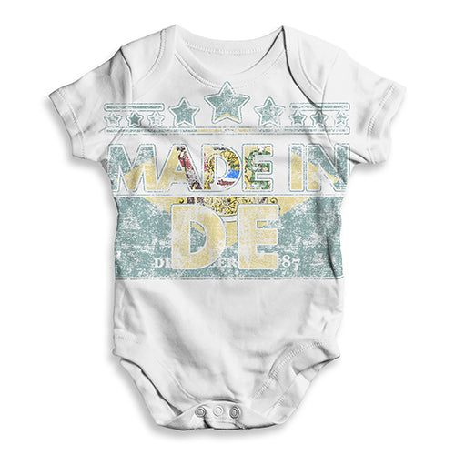 Made In DE Delaware Baby Unisex ALL-OVER PRINT Baby Grow Bodysuit