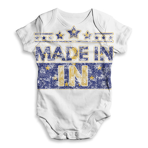 Made In IN Indiana Baby Unisex ALL-OVER PRINT Baby Grow Bodysuit