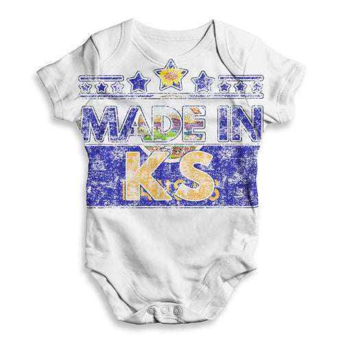 Made In KS Kansas Baby Unisex ALL-OVER PRINT Baby Grow Bodysuit