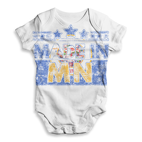 Made In MN Minnesota Baby Unisex ALL-OVER PRINT Baby Grow Bodysuit