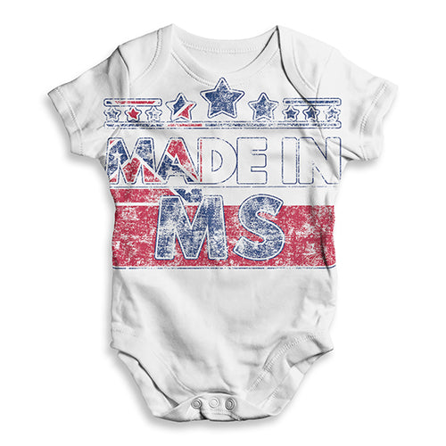 Made In MS Mississippi Baby Unisex ALL-OVER PRINT Baby Grow Bodysuit