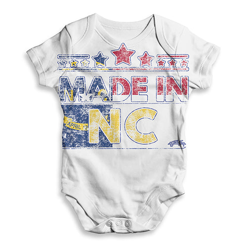 Made In NC North Carolina Baby Unisex ALL-OVER PRINT Baby Grow Bodysuit