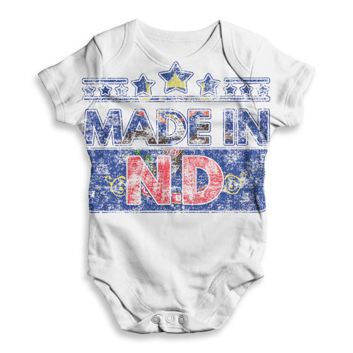 Made In ND North Dakota Baby Unisex ALL-OVER PRINT Baby Grow Bodysuit