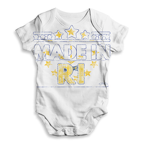 Made In RI Rhode Island Baby Unisex ALL-OVER PRINT Baby Grow Bodysuit