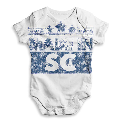 Made In SC South Carolina Baby Unisex ALL-OVER PRINT Baby Grow Bodysuit