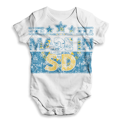 Made In SD South Dakota Baby Unisex ALL-OVER PRINT Baby Grow Bodysuit