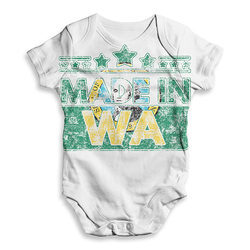 Made In WA Washington Baby Unisex ALL-OVER PRINT Baby Grow Bodysuit