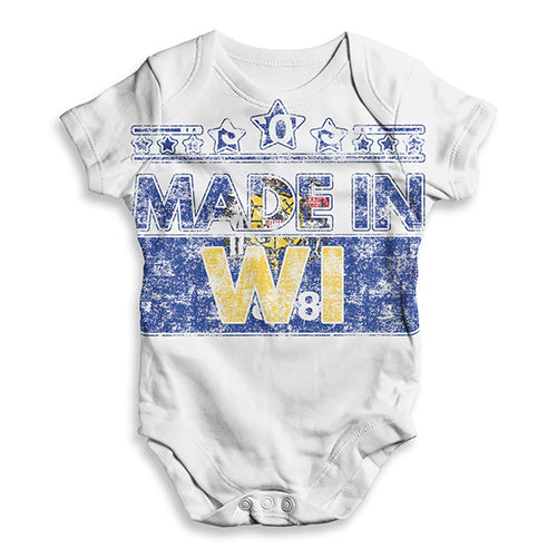 Made In WI Wisconsin Baby Unisex ALL-OVER PRINT Baby Grow Bodysuit