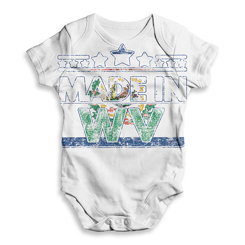 Made In WV West Virginia Baby Unisex ALL-OVER PRINT Baby Grow Bodysuit