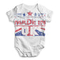 Made In UK United Kingdom Baby Unisex ALL-OVER PRINT Baby Grow Bodysuit