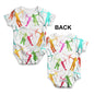 Archery Rainbow Silhouette  Baby Unisex ALL-OVER PRINT Baby Grow Bodysuit