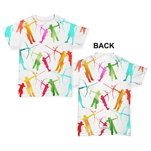 Archery Rainbow Silhouette  Baby Toddler ALL-OVER PRINT Baby T-shirt