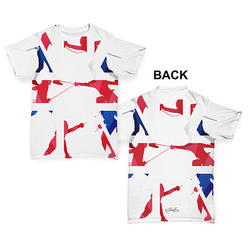 GB Fencing Silhouette Baby Toddler ALL-OVER PRINT Baby T-shirt