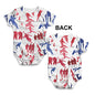 GB Football Silhouette Baby Unisex ALL-OVER PRINT Baby Grow Bodysuit