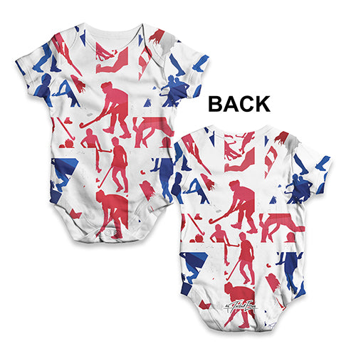 GB Hockey Silhouette Baby Unisex ALL-OVER PRINT Baby Grow Bodysuit