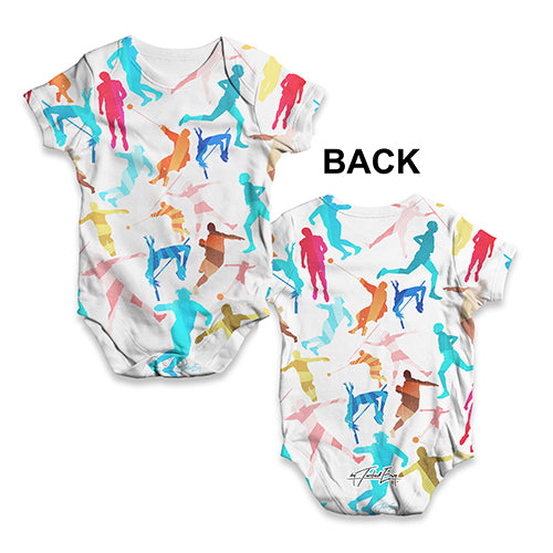 Athletics Rainbow Silhouette Baby Unisex ALL-OVER PRINT Baby Grow Bodysuit