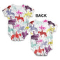 Dressage Rainbow Collage Baby Unisex ALL-OVER PRINT Baby Grow Bodysuit