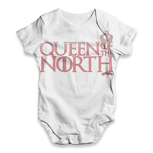 Queen Of The North Crown Baby Unisex ALL-OVER PRINT Baby Grow Bodysuit