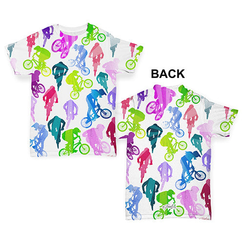 BMX Rainbow Collage Baby Toddler ALL-OVER PRINT Baby T-shirt