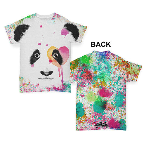 Watercolour Panda Face Baby Toddler ALL-OVER PRINT Baby T-shirt