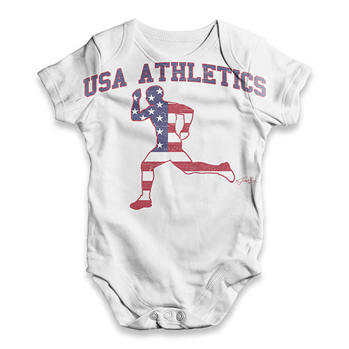 USA Athletics Baby Unisex ALL-OVER PRINT Baby Grow Bodysuit