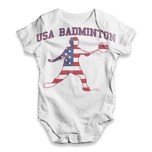 USA Badminton Baby Unisex ALL-OVER PRINT Baby Grow Bodysuit