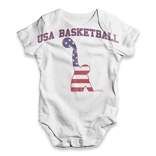 USA Basketball Baby Unisex ALL-OVER PRINT Baby Grow Bodysuit