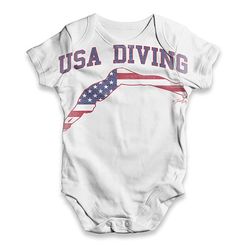 USA Diving Baby Unisex ALL-OVER PRINT Baby Grow Bodysuit
