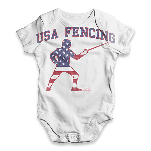 USA Fencing Baby Unisex ALL-OVER PRINT Baby Grow Bodysuit