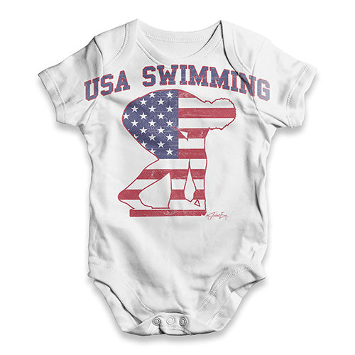 USA Swimming Baby Unisex ALL-OVER PRINT Baby Grow Bodysuit