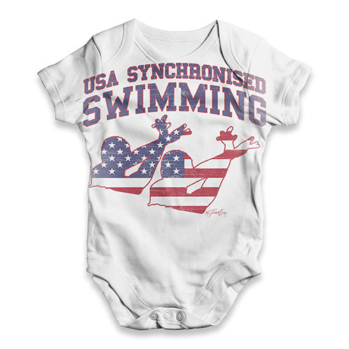 USA Synchronized Swimming Baby Unisex ALL-OVER PRINT Baby Grow Bodysuit