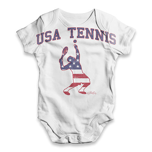 USA Tennis Baby Unisex ALL-OVER PRINT Baby Grow Bodysuit