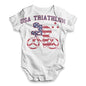 USA Triathlon Baby Unisex ALL-OVER PRINT Baby Grow Bodysuit