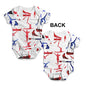 ALL-OVER PRINT Babygrow Baby Romper GB Artistic Gymnastics Collage Baby Unisex ALL-OVER PRINT Baby Grow Bodysuit 12 - 18 Months White