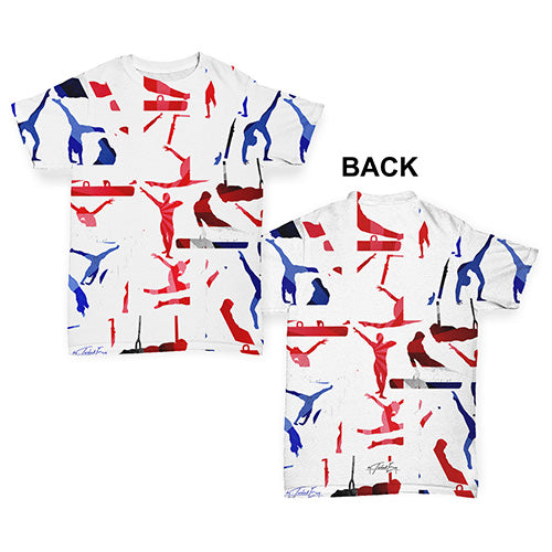 GB Artistic Gymnastics Collage Baby Toddler ALL-OVER PRINT Baby T-shirt