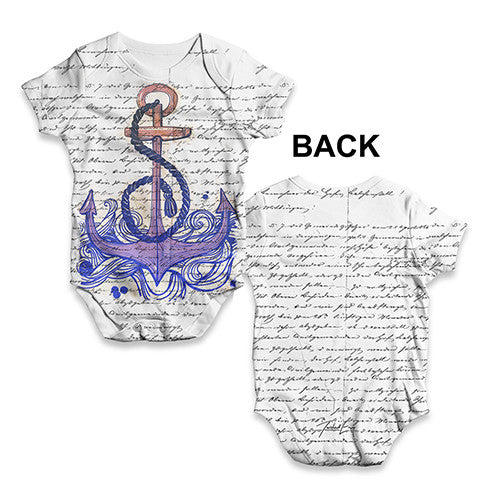 Book Print Sea Anchor Baby Unisex ALL-OVER PRINT Baby Grow Bodysuit