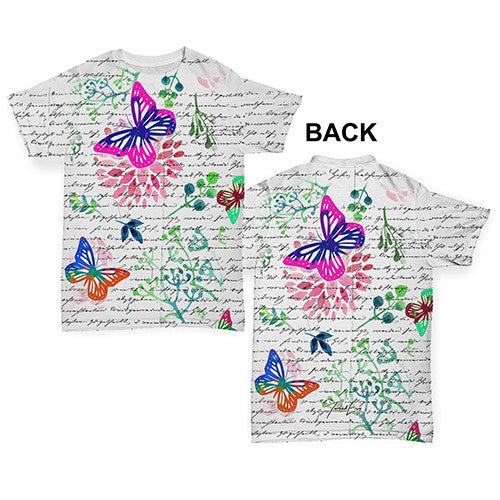 Book Print Butterflies And Flowers Baby Toddler ALL-OVER PRINT Baby T-shirt