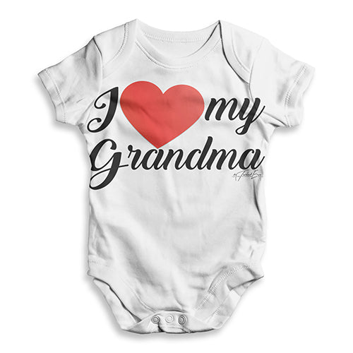 I Love My Grandma Baby Unisex ALL-OVER PRINT Baby Grow Bodysuit