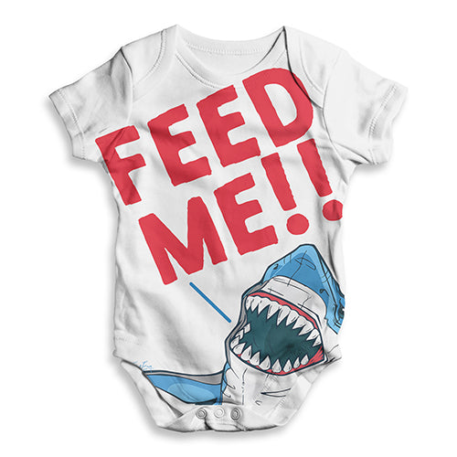 Feed Me Shark Baby Unisex ALL-OVER PRINT Baby Grow Bodysuit