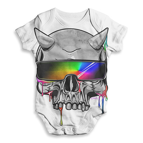 Neon Shades Skull Baby Unisex ALL-OVER PRINT Baby Grow Bodysuit