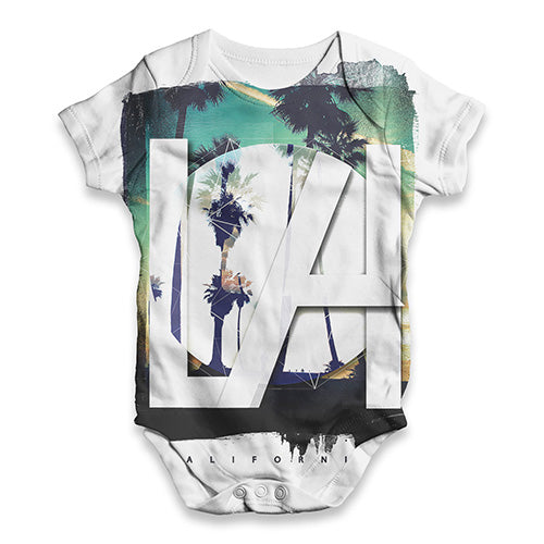 LA California Palm Trees Baby Unisex ALL-OVER PRINT Baby Grow Bodysuit