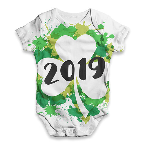 Baby Boy Clothes St Patrick's Day Clover Year Baby Unisex ALL-OVER PRINT Baby Grow Bodysuit 3-6 Months White
