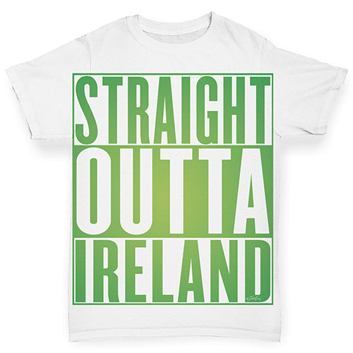 Baby Girl Clothes Straight Outta Ireland Green  Baby Toddler ALL-OVER PRINT Baby T-shirt 6-12 Months White