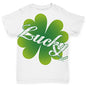 Funny Infant Baby Tshirts Lucky Clover Baby Toddler ALL-OVER PRINT Baby T-shirt 3-6 Months White