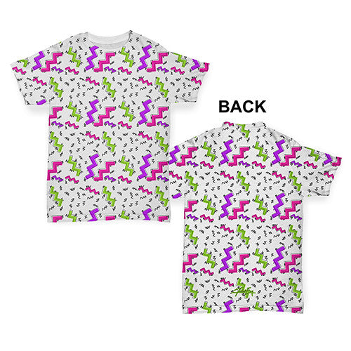Eighties Squiggle Pattern Baby Toddler ALL-OVER PRINT Baby T-shirt