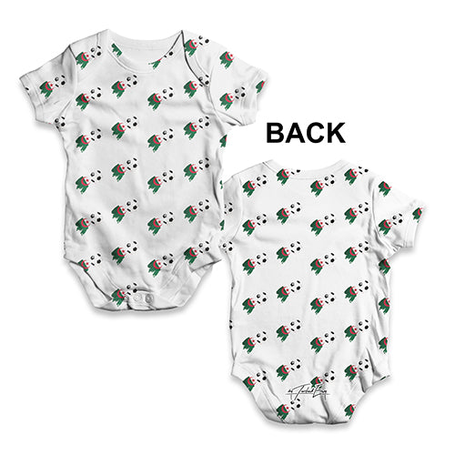 Algeria Football Soccer Flag Paint Splat Baby Unisex ALL-OVER PRINT Baby Grow Bodysuit