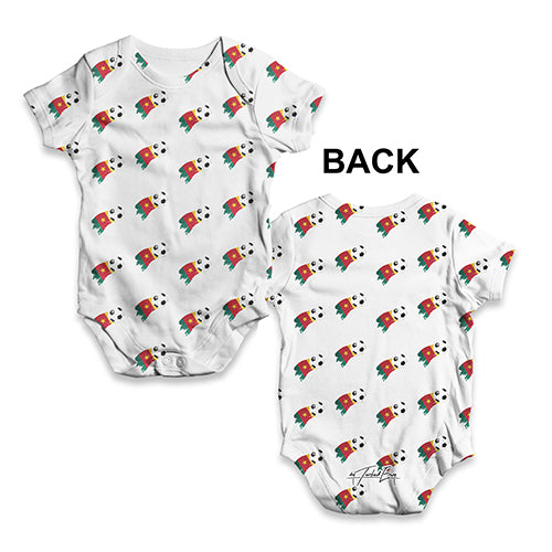 Cameroon Football Soccer Flag Paint Splat Baby Unisex ALL-OVER PRINT Baby Grow Bodysuit